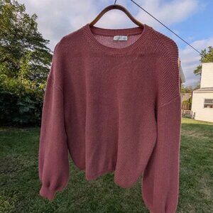 Gentle Fawn Pullover Balloon Sleeve Sweater